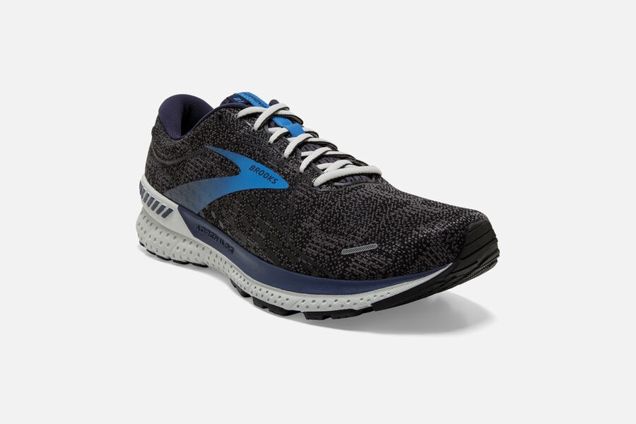 Brooks Running Shoes Mens Black/Blue - Adrenaline GTS 21 Road - 2395-PUJEM